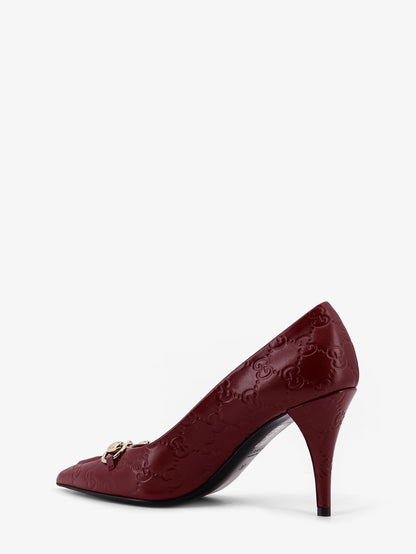 Gucci Rosso Ancora GG leather décolleté thumbnail