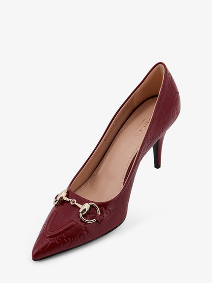 Gucci Rosso Ancora GG leather décolleté thumbnail
