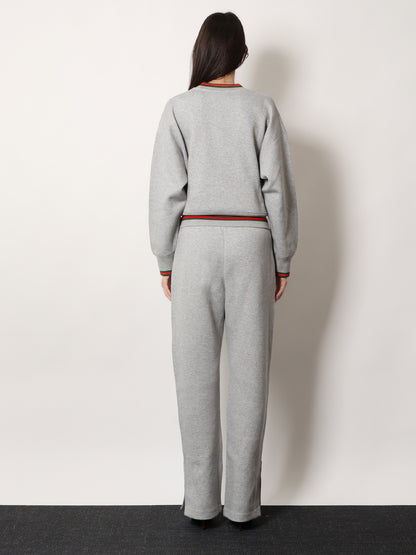 Cotton blend trouser with Web detail thumbnail