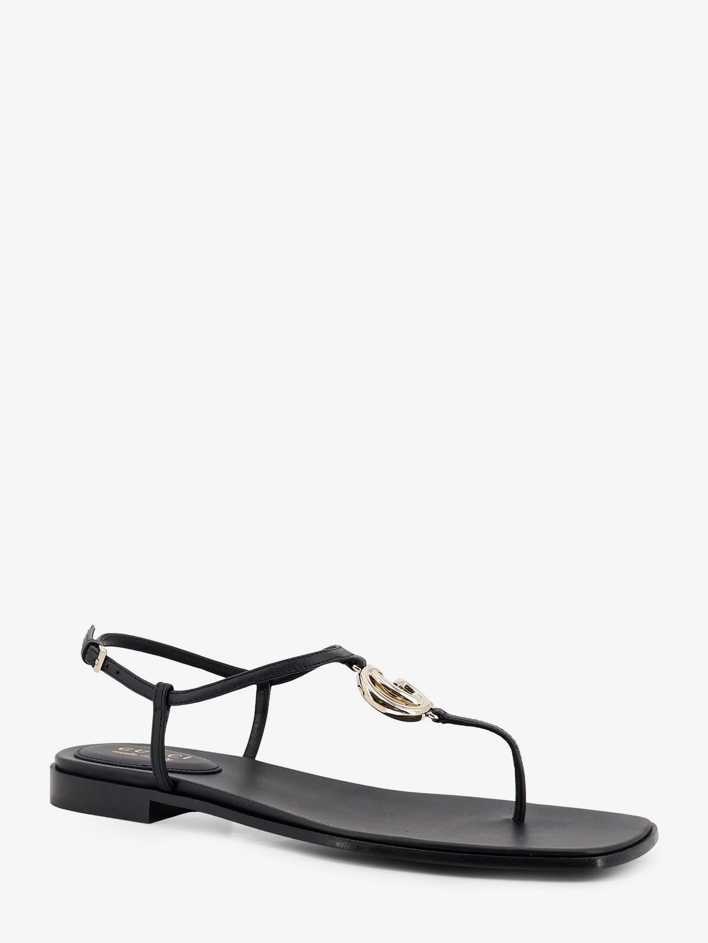 Lifford leather sandals with metal GG logo