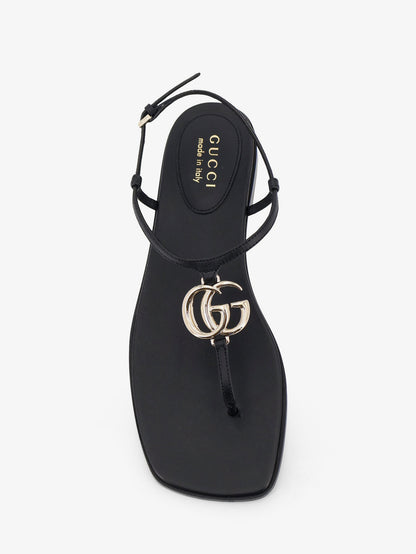 Lifford leather sandals with metal GG logo thumbnail