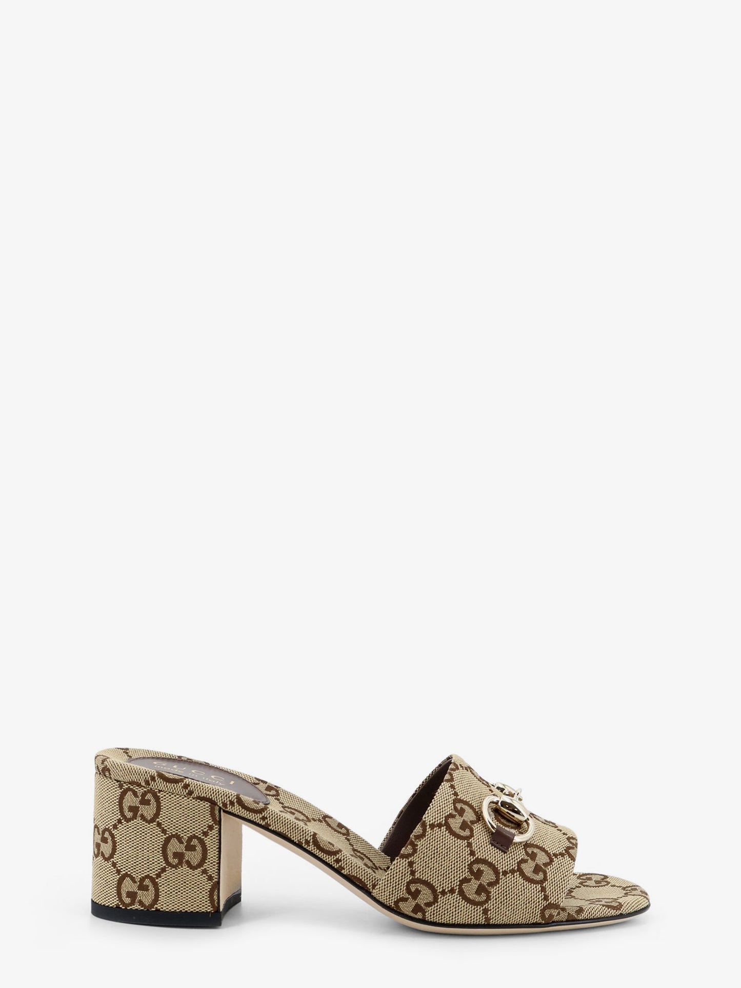 GG fabric sandals with metal Horsebit