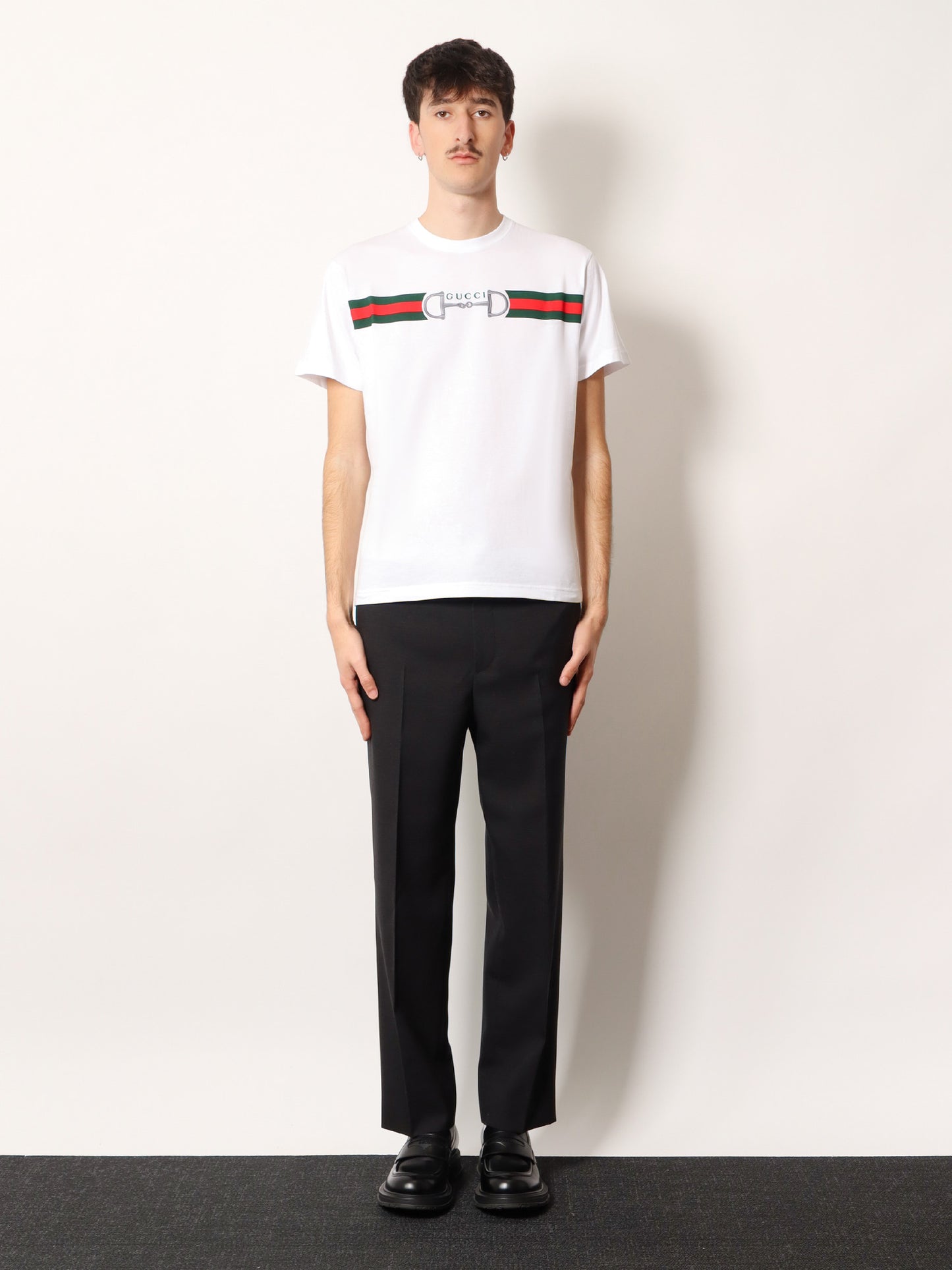 Cotton t-shirt with frontal Web Band