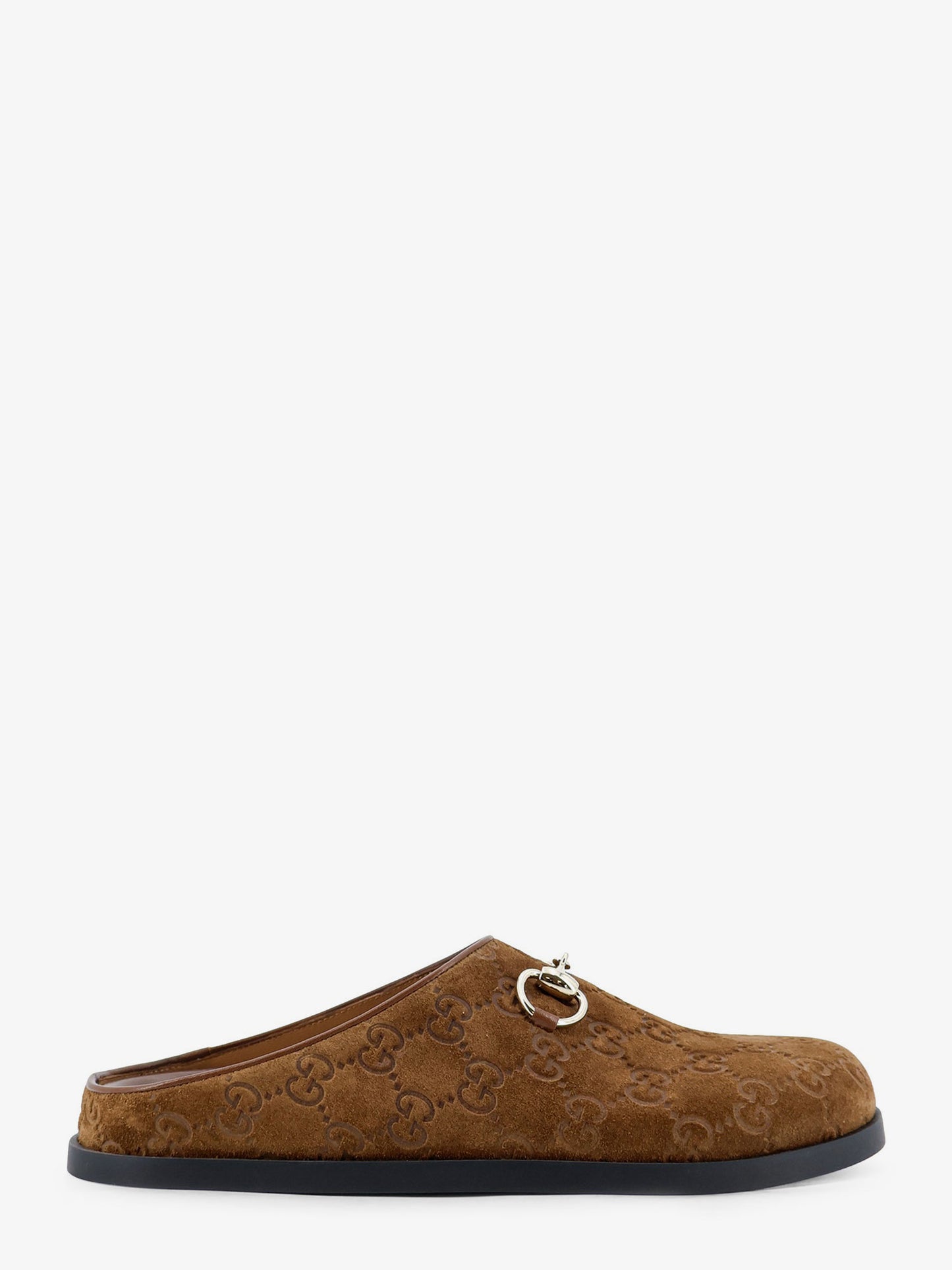 Suede sandals with all-over GG motif