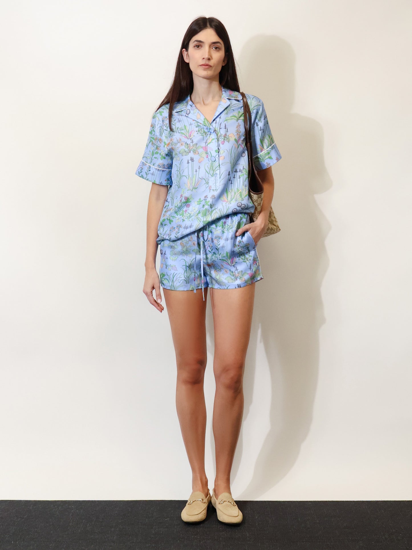 Printed silk shirt