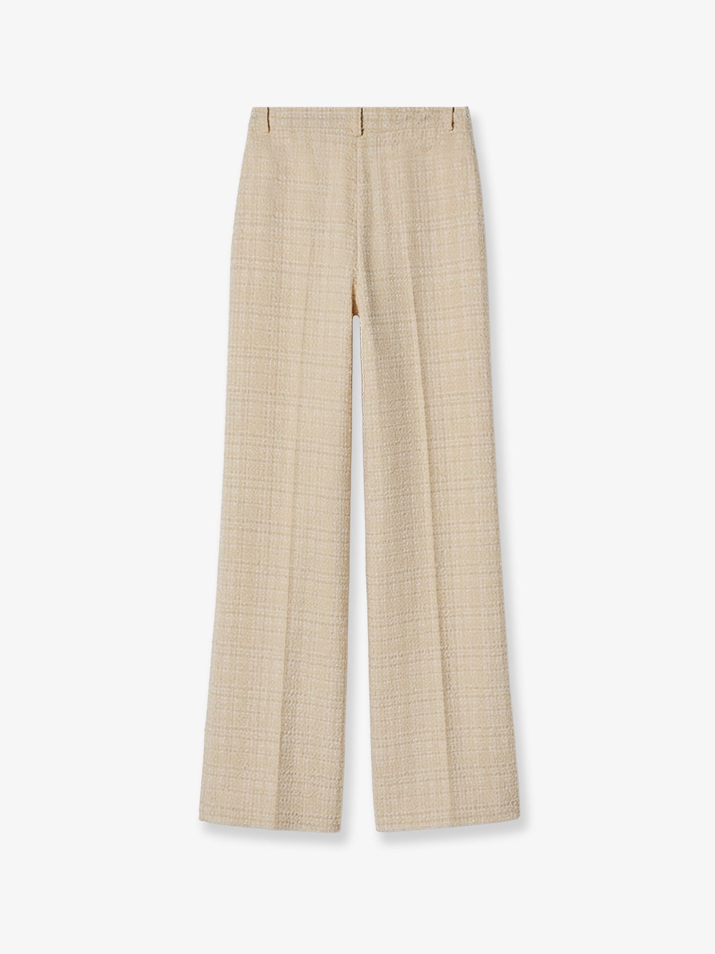 Cotton blend trousers with checked pattern