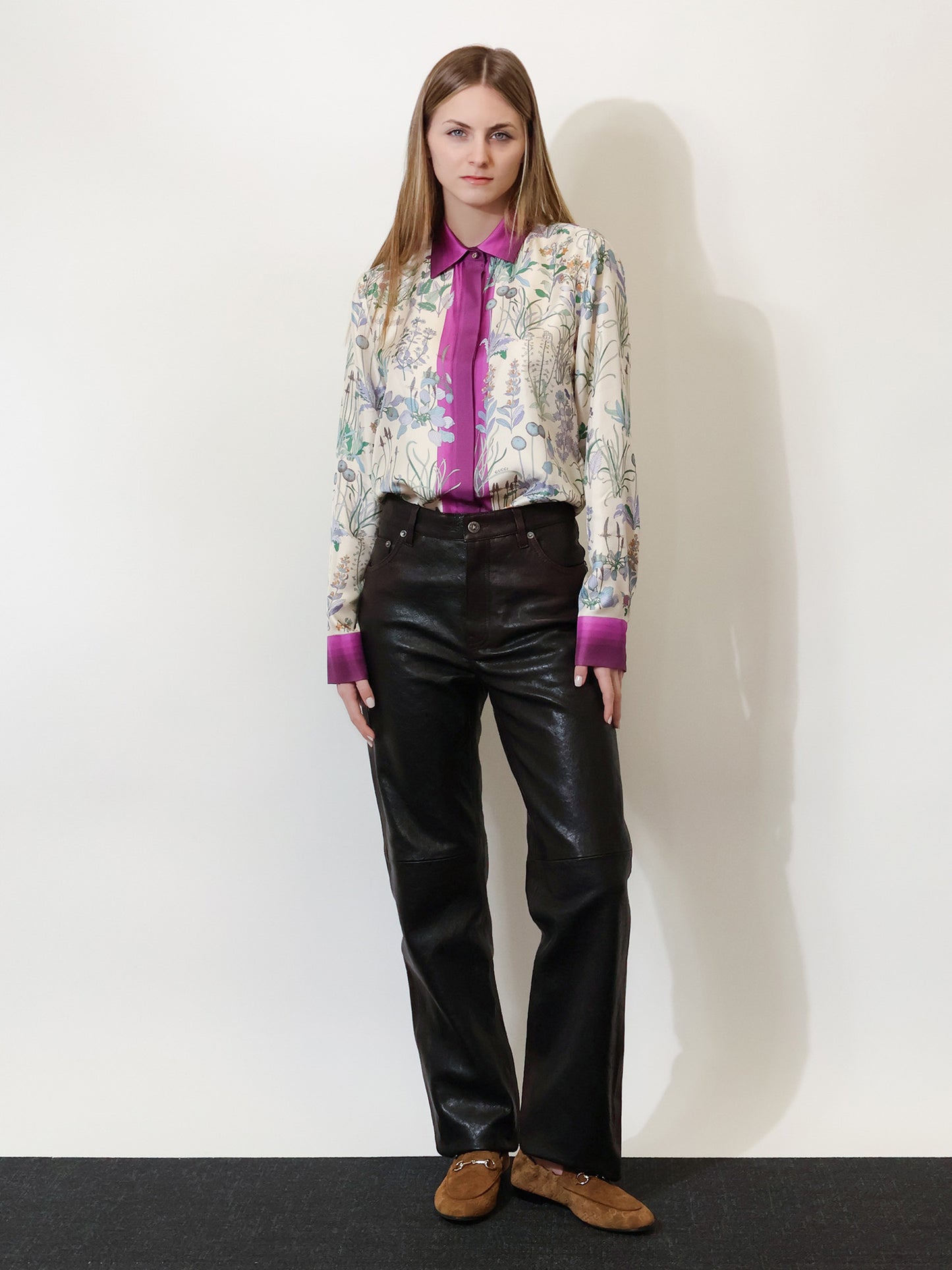 Printed silk shirt