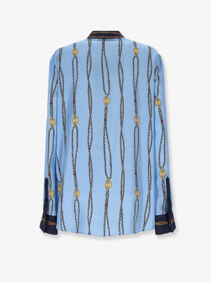 Printed silk twill shirt thumbnail