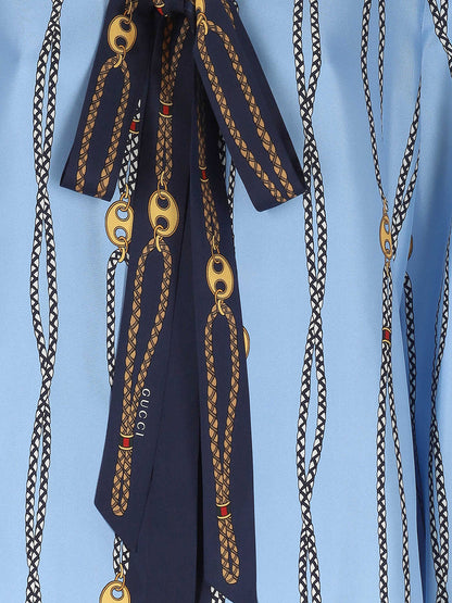 Printed silk twill shirt thumbnail