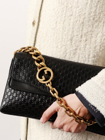 Leather crossbody bag with embossed GG motif thumbnail