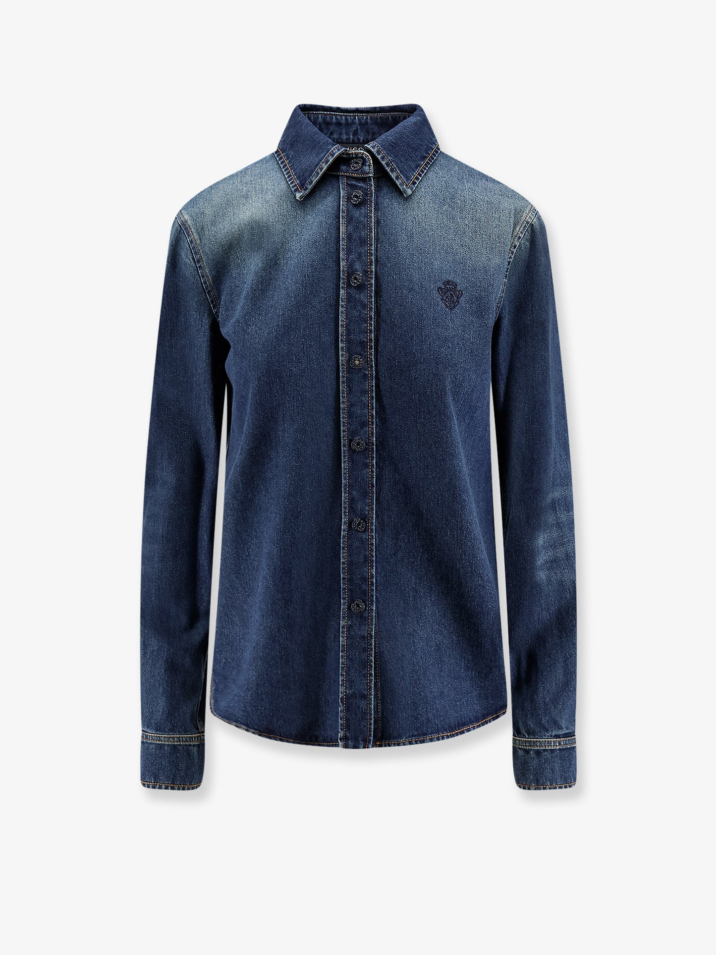 Denim shirt with embroidery