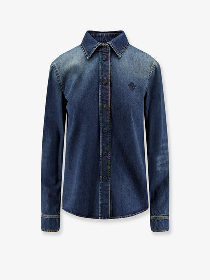 Denim shirt with embroidery thumbnail