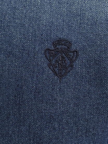 Denim shirt with embroidery thumbnail