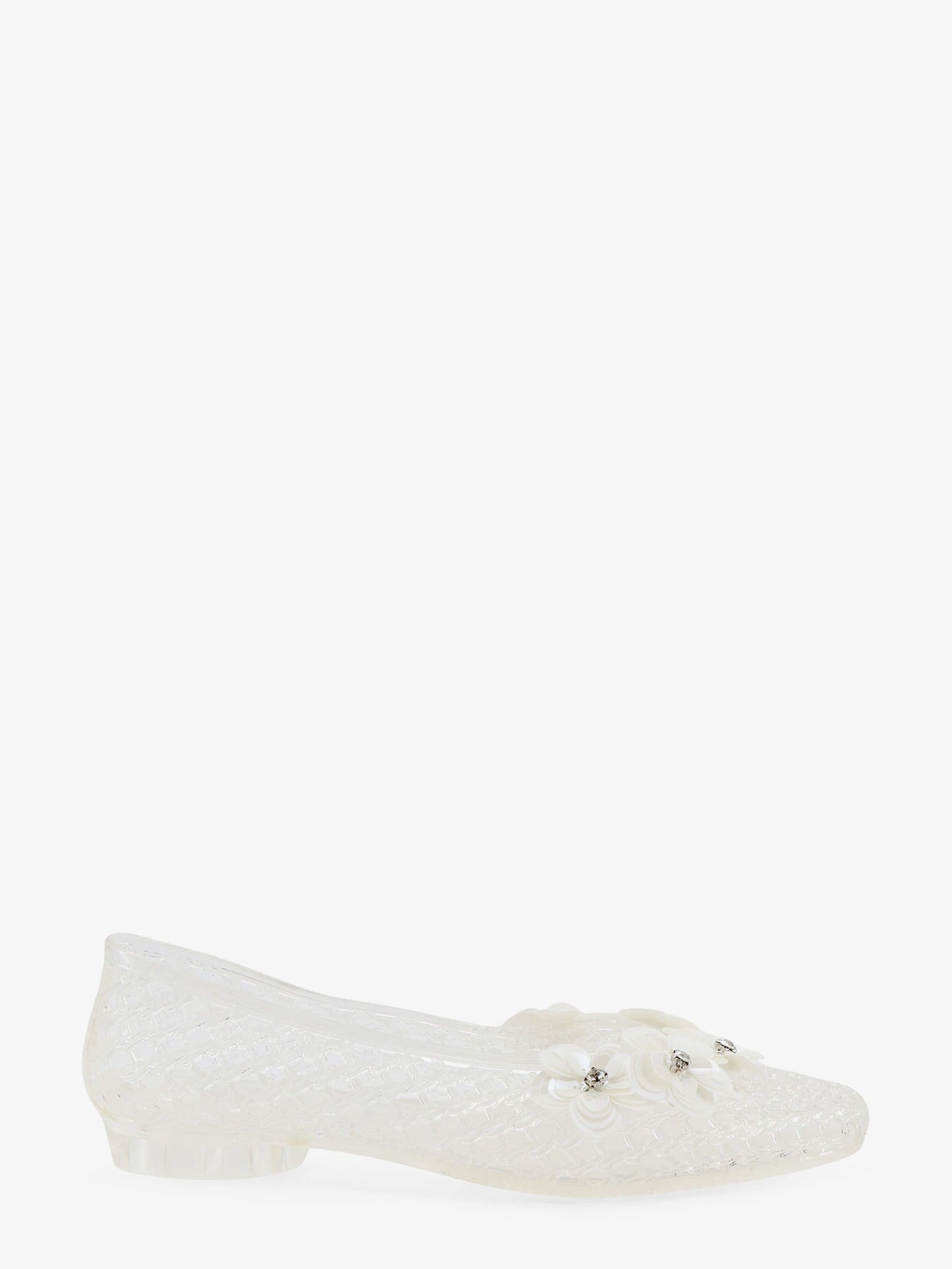 Ballerine in PVC con dettaglio perline frontale