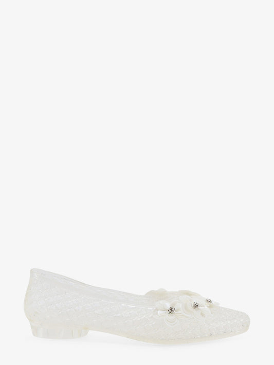 PVC ballerinas with beading on the front