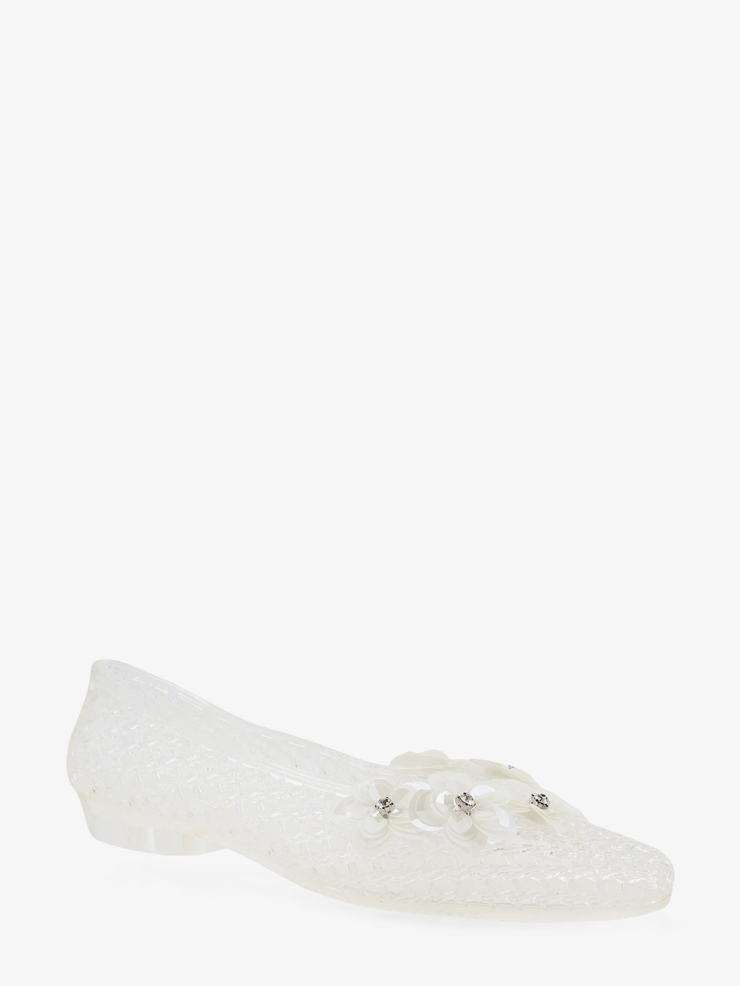 Ballerine in PVC con dettaglio perline frontale