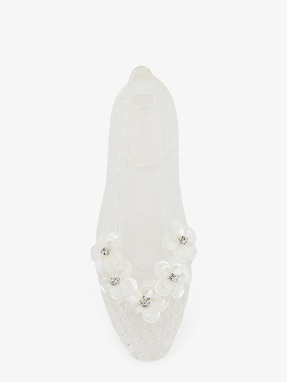 Ballerine in PVC con dettaglio perline frontale thumbnail