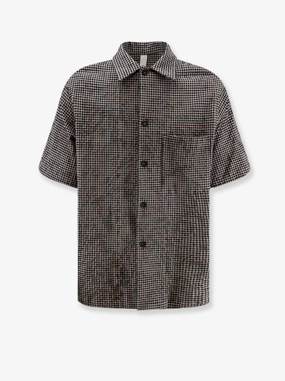 Cotton blend shirt with checked pattern thumbnail