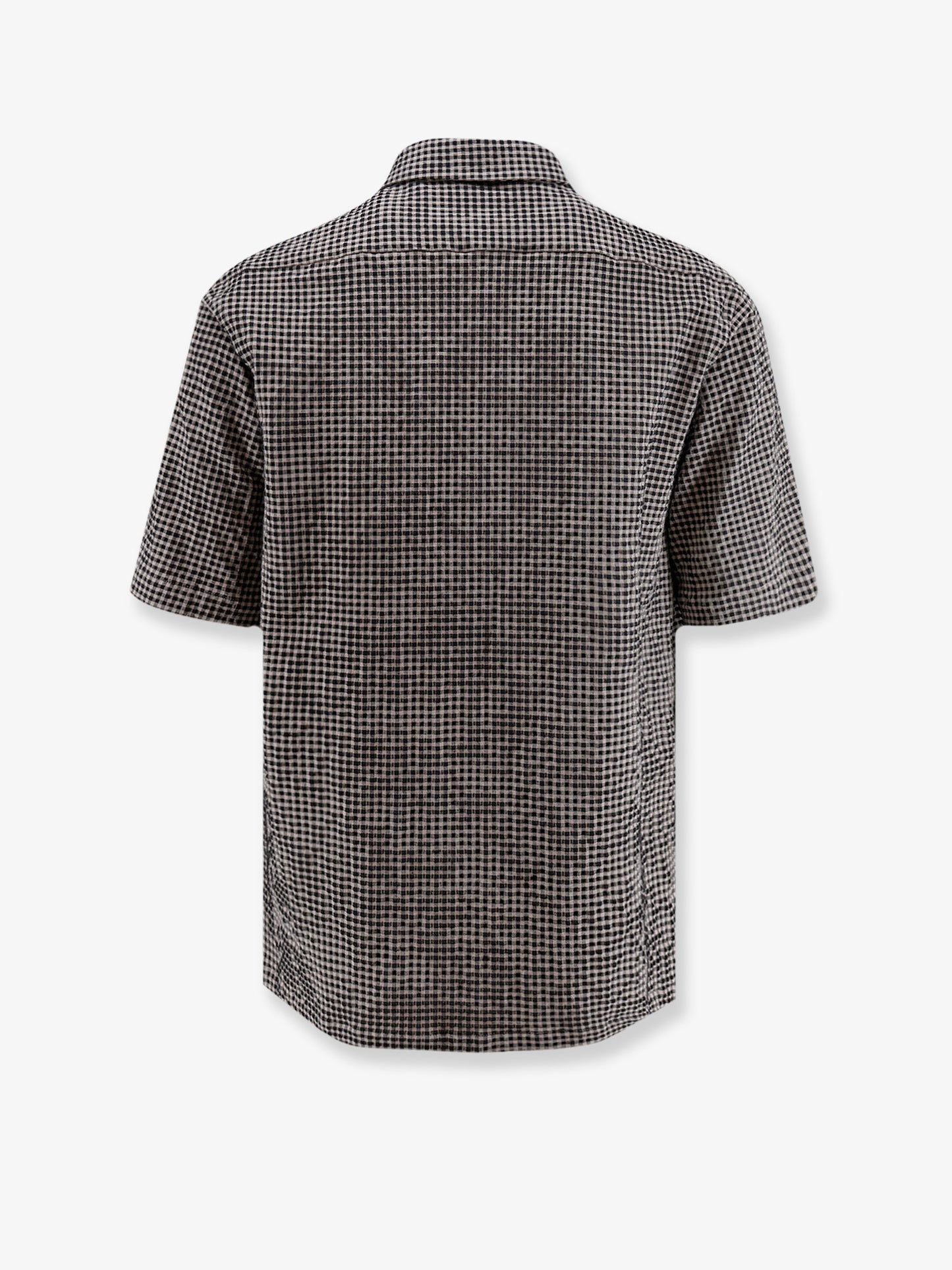Cotton blend shirt with checked pattern