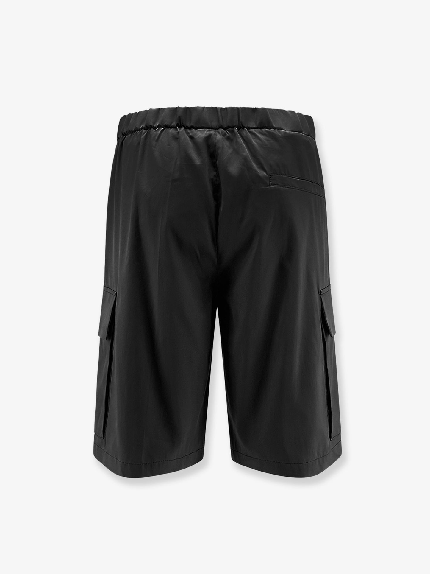 Cotton blend cargo bermuda shorts