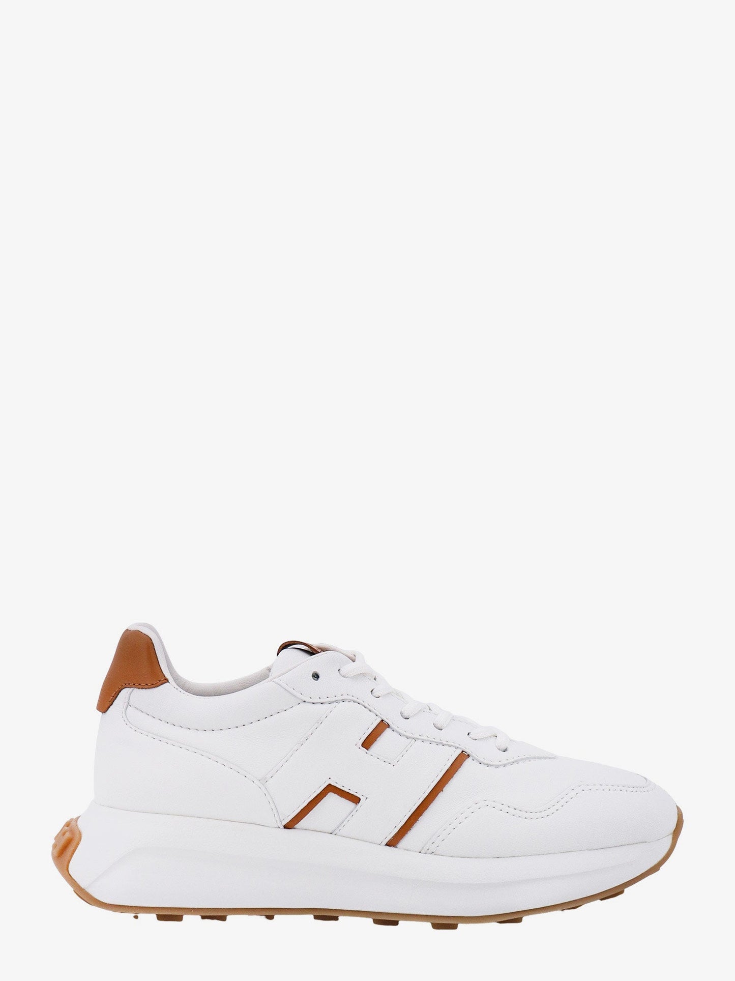 Sneakers in pelle con logo laterale