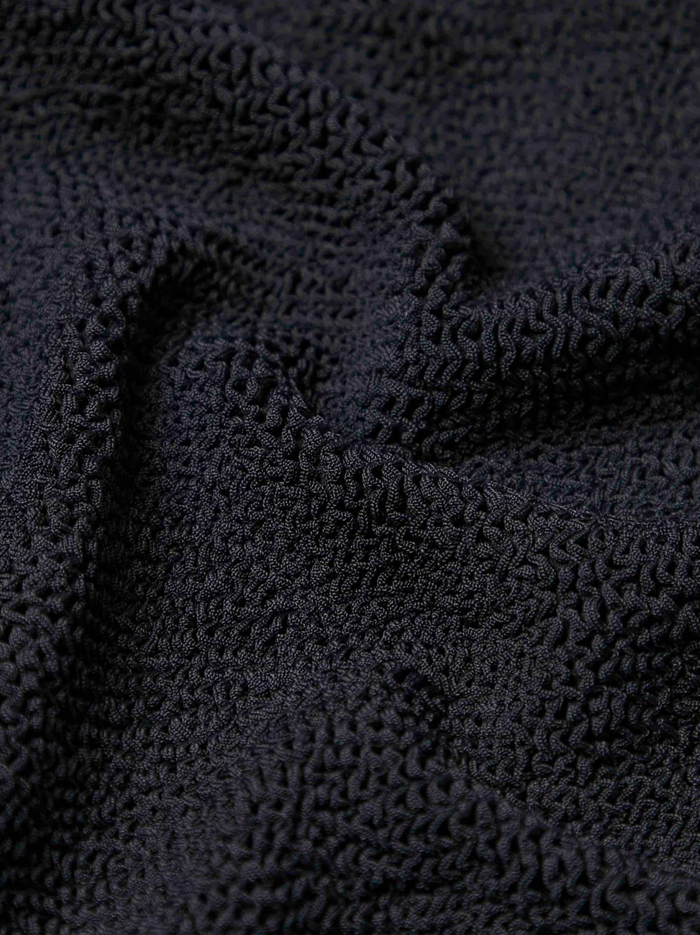 Crinkle fabric one-piece swimsuit