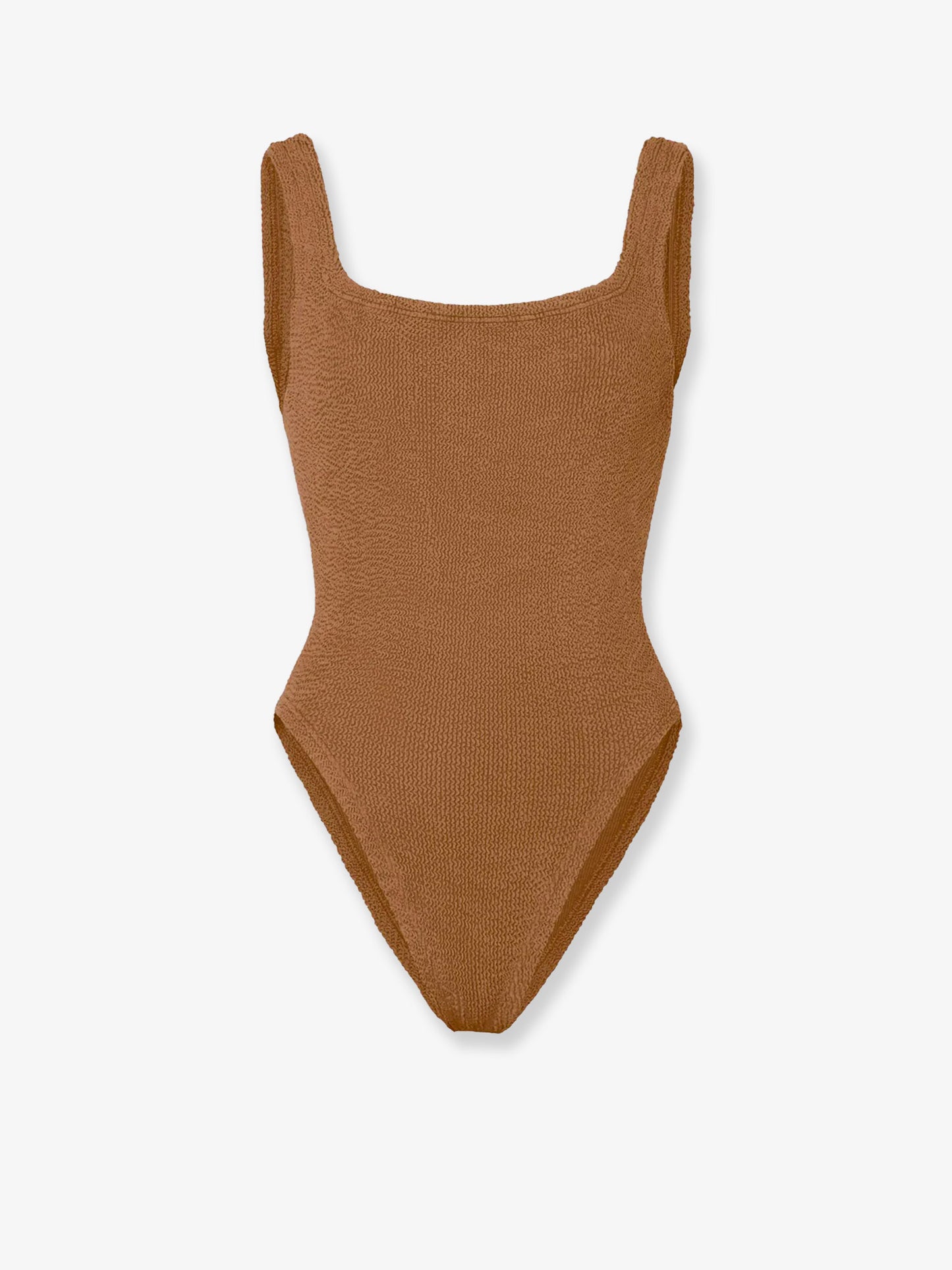 Crinkle fabric one-piece swimsuit
