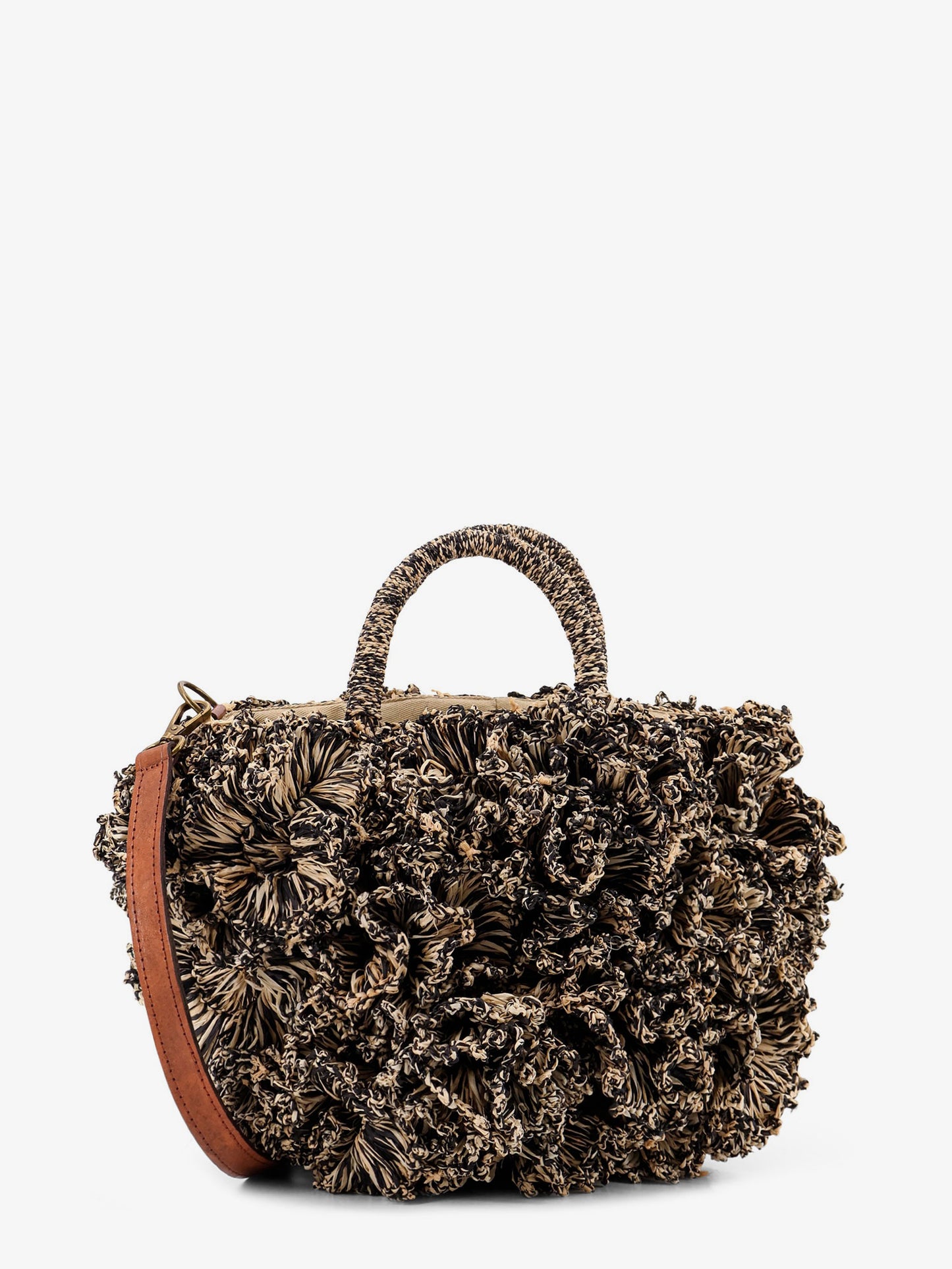 Coral Raffia crossbody bag