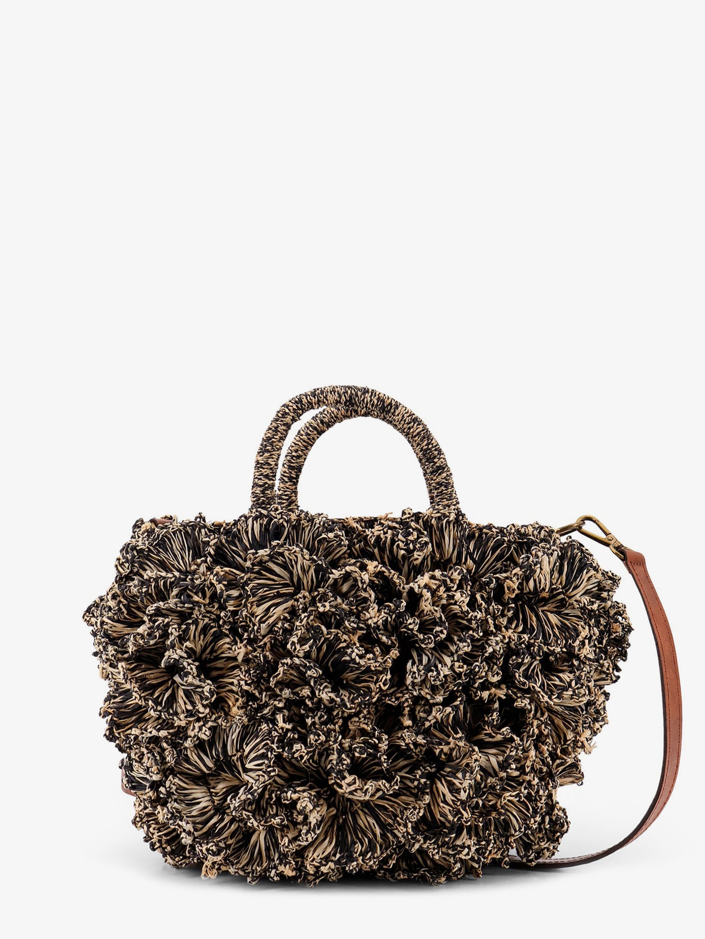 Coral Raffia crossbody bag