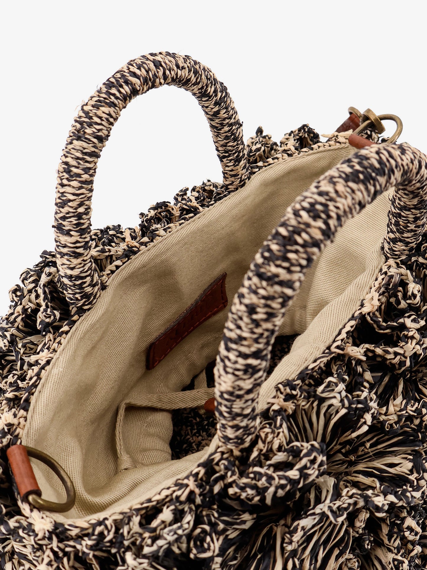 Coral Raffia crossbody bag