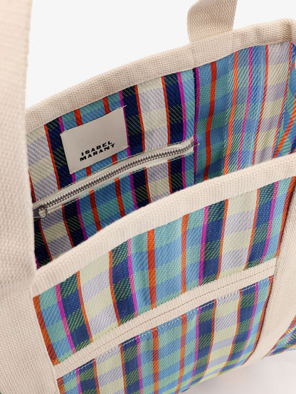Darwen nylon shoulder bag with striped pattern thumbnail