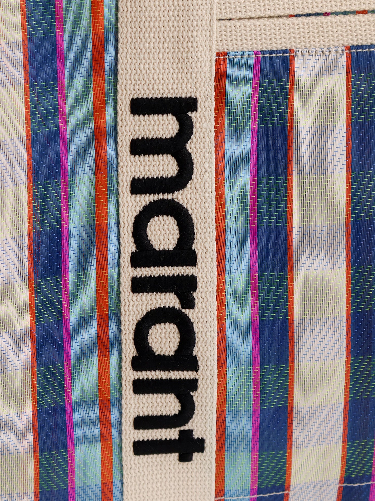Darwen nylon shoulder bag with striped pattern