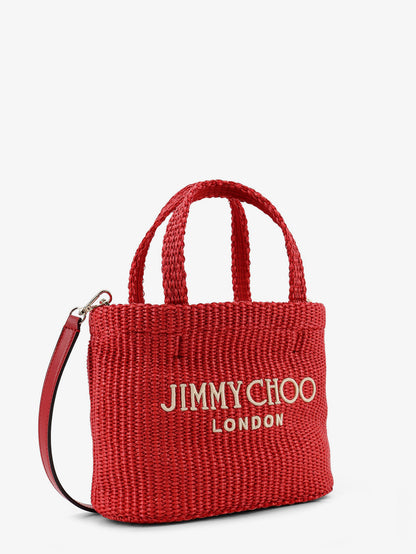 Raffia crossbody bag with embroidered logo on the front thumbnail