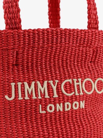 Raffia crossbody bag with embroidered logo on the front thumbnail