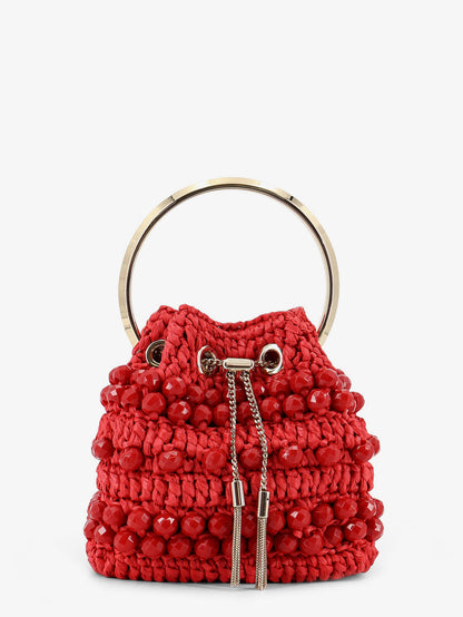 Bon Bon raffia bucket bag thumbnail
