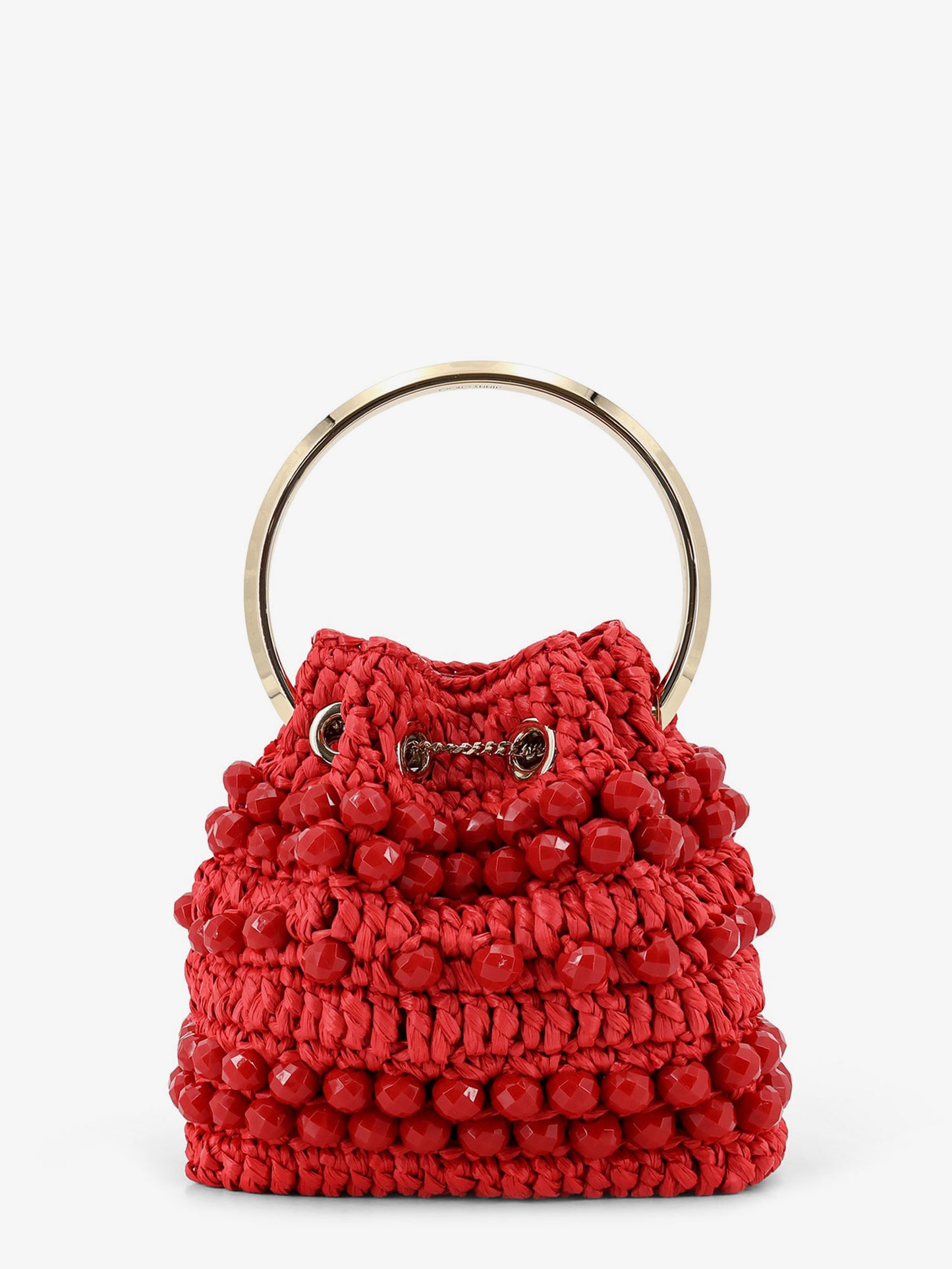 Bon Bon raffia bucket bag