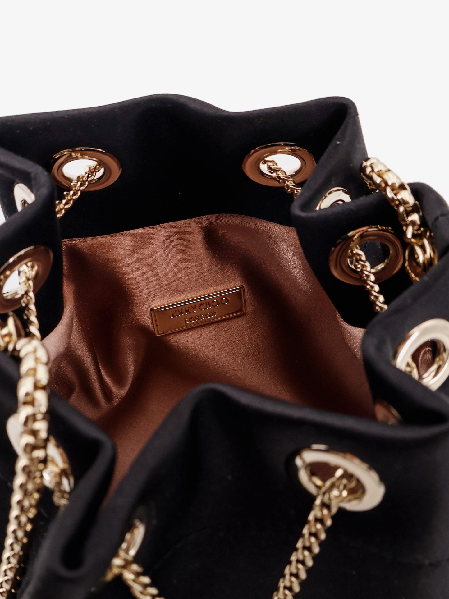 Borsa a secchiello Bon Bon in satin