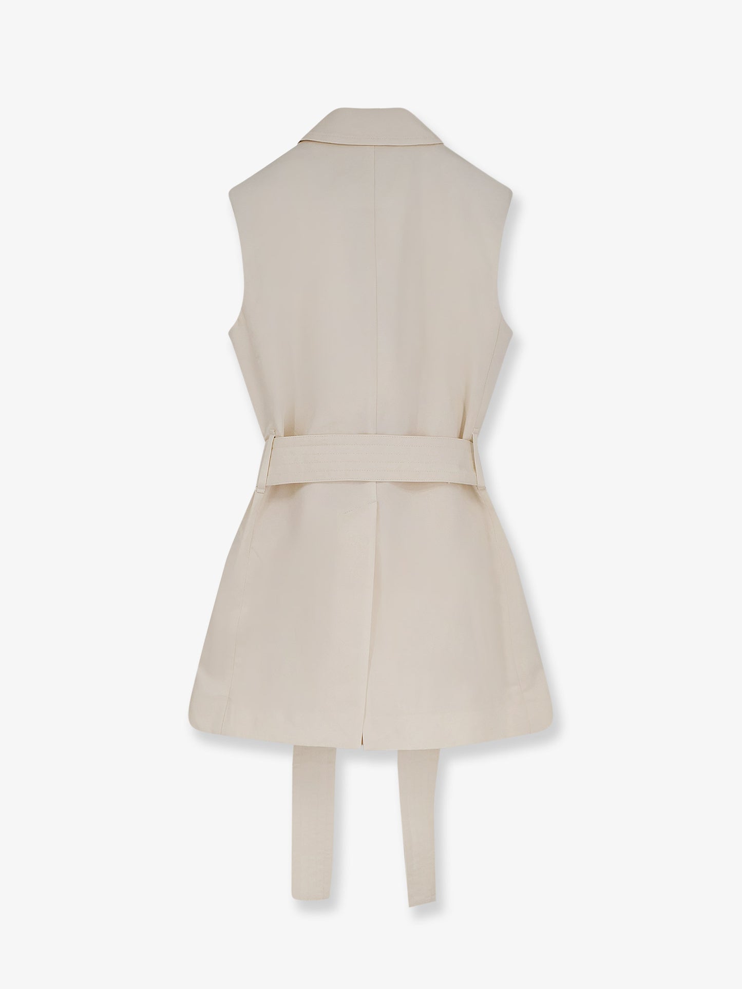 Diafa sleeveless cotton and linen blazer