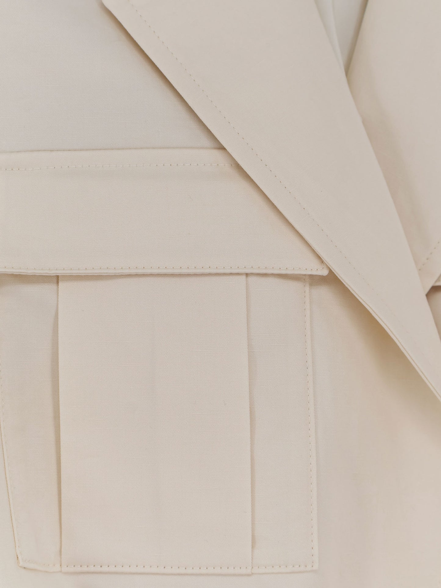 Diafa sleeveless cotton and linen blazer