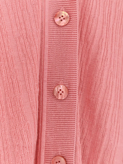 Silk and cotton cardigan with crinkled effect thumbnail