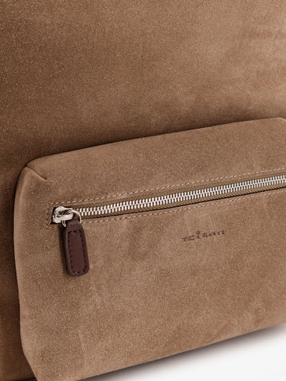 Suede backpack with engraved logo thumbnail