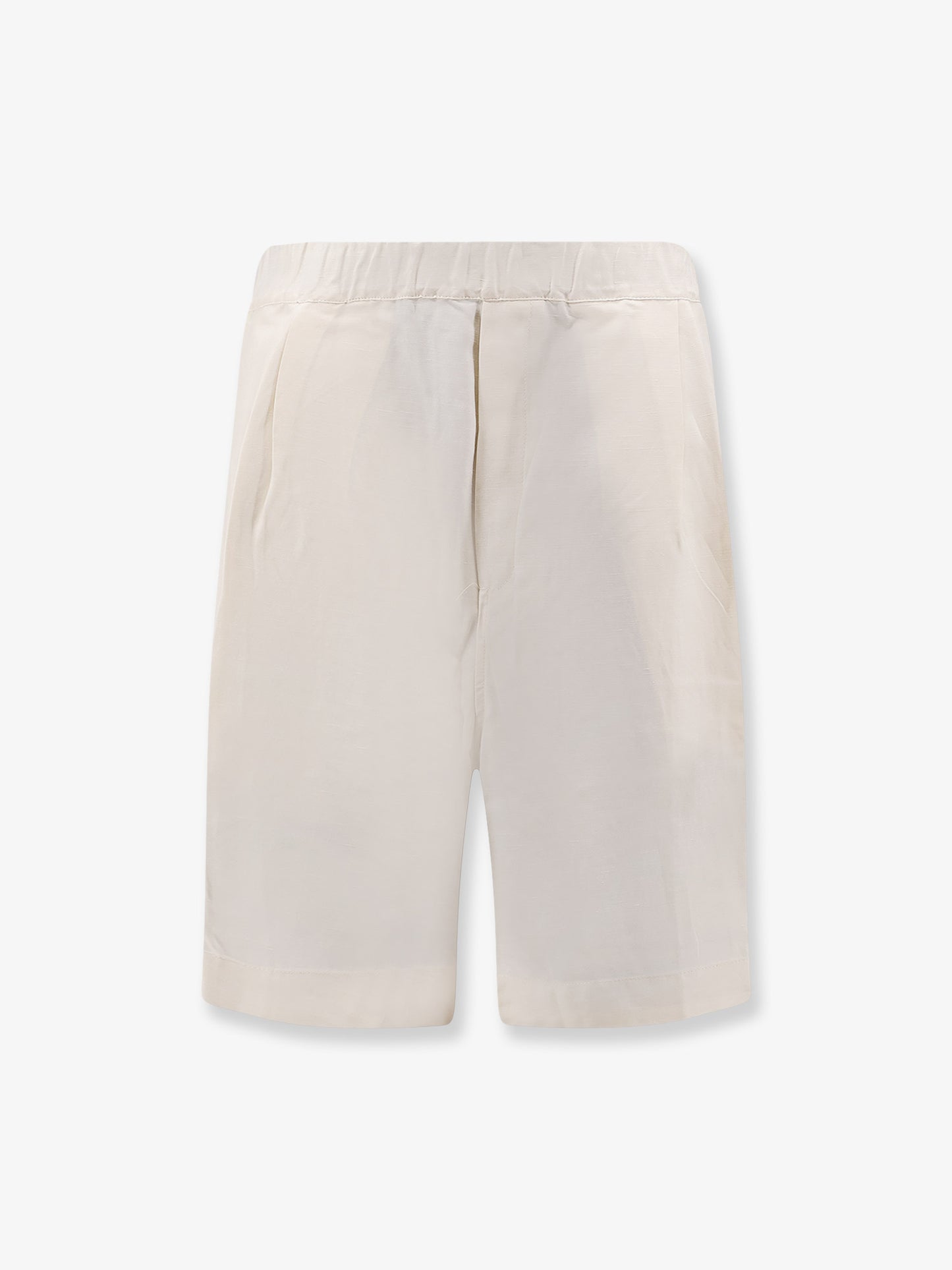Viscose and linen bermuda shorts