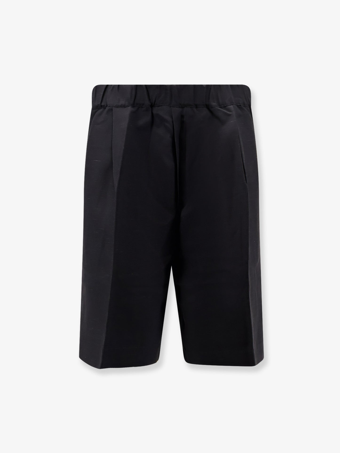Viscose and linen bermuda shorts