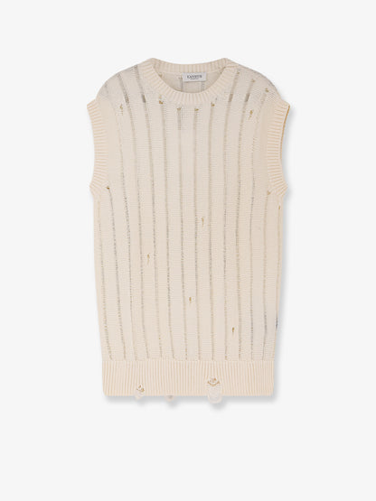 Destroyed effect cotton vest thumbnail