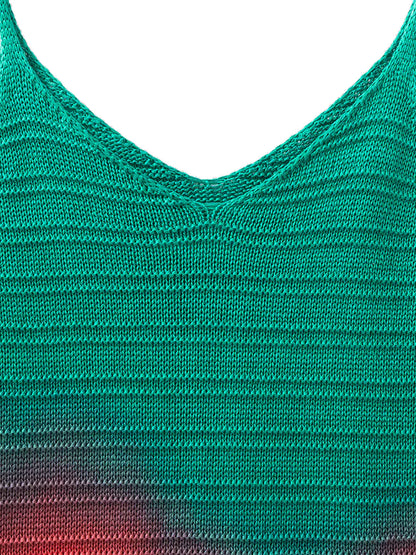 Vestito lungo in cotone multicolore thumbnail