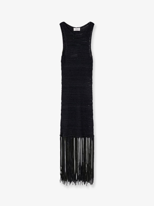 Viscose and recycled polyester dress