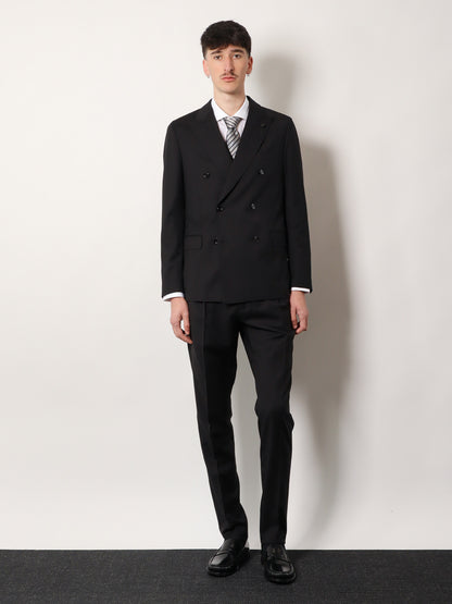 Iconic double-breasted pure virgin wool suit thumbnail