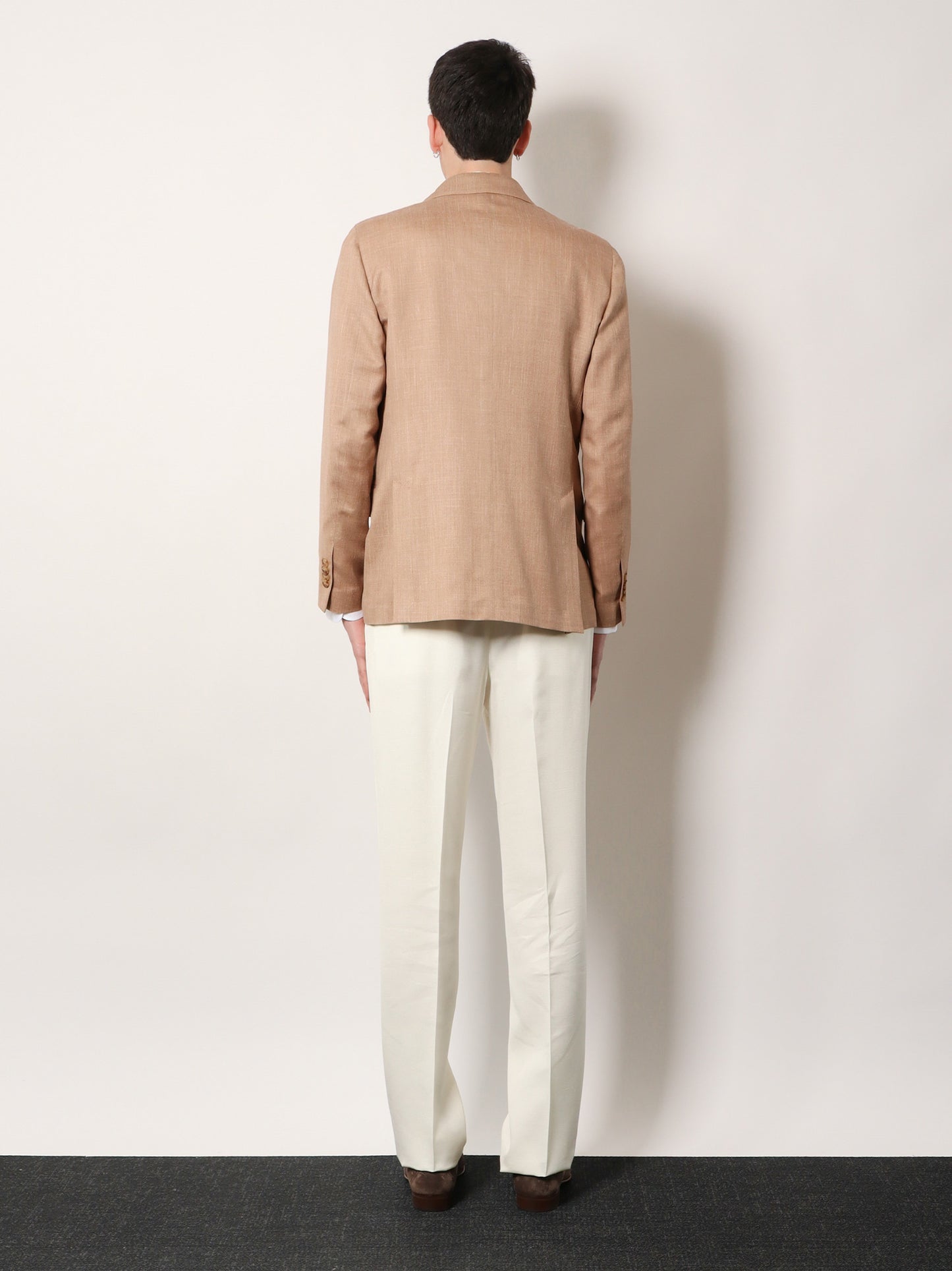 Iconic double-breasted wool, silk and linen blazer