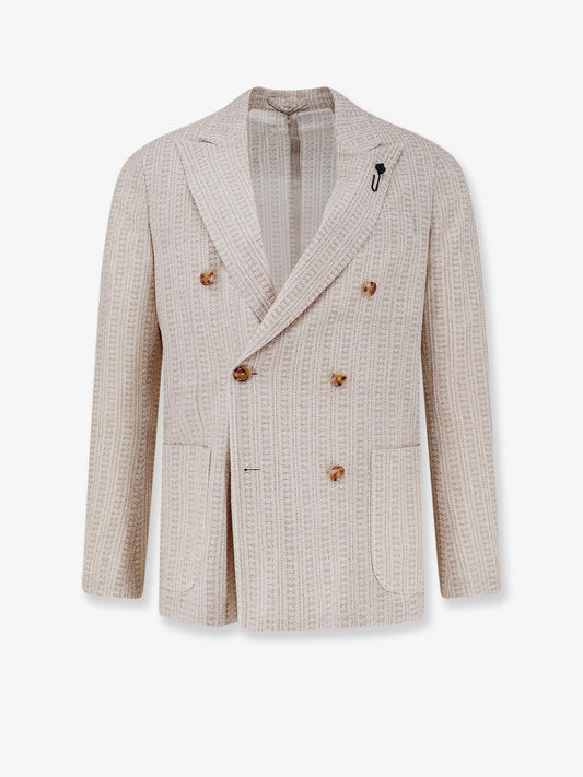 Liknit double-breasted blazer