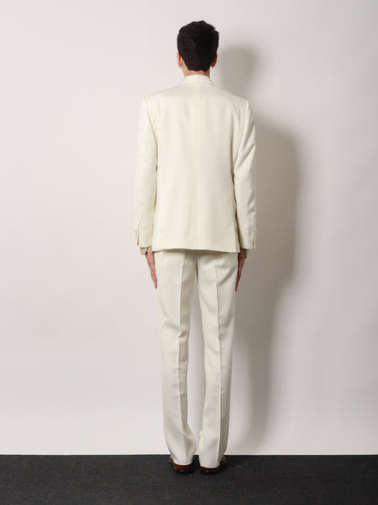 Double-breasted viscose and silk blazer thumbnail